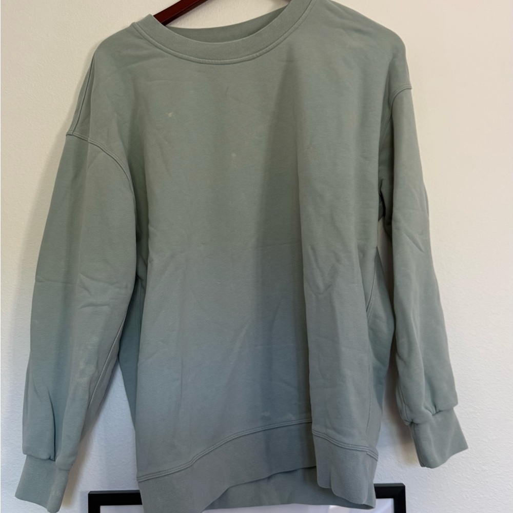 lululemon athletica Sage Green Crew Neck Sweater